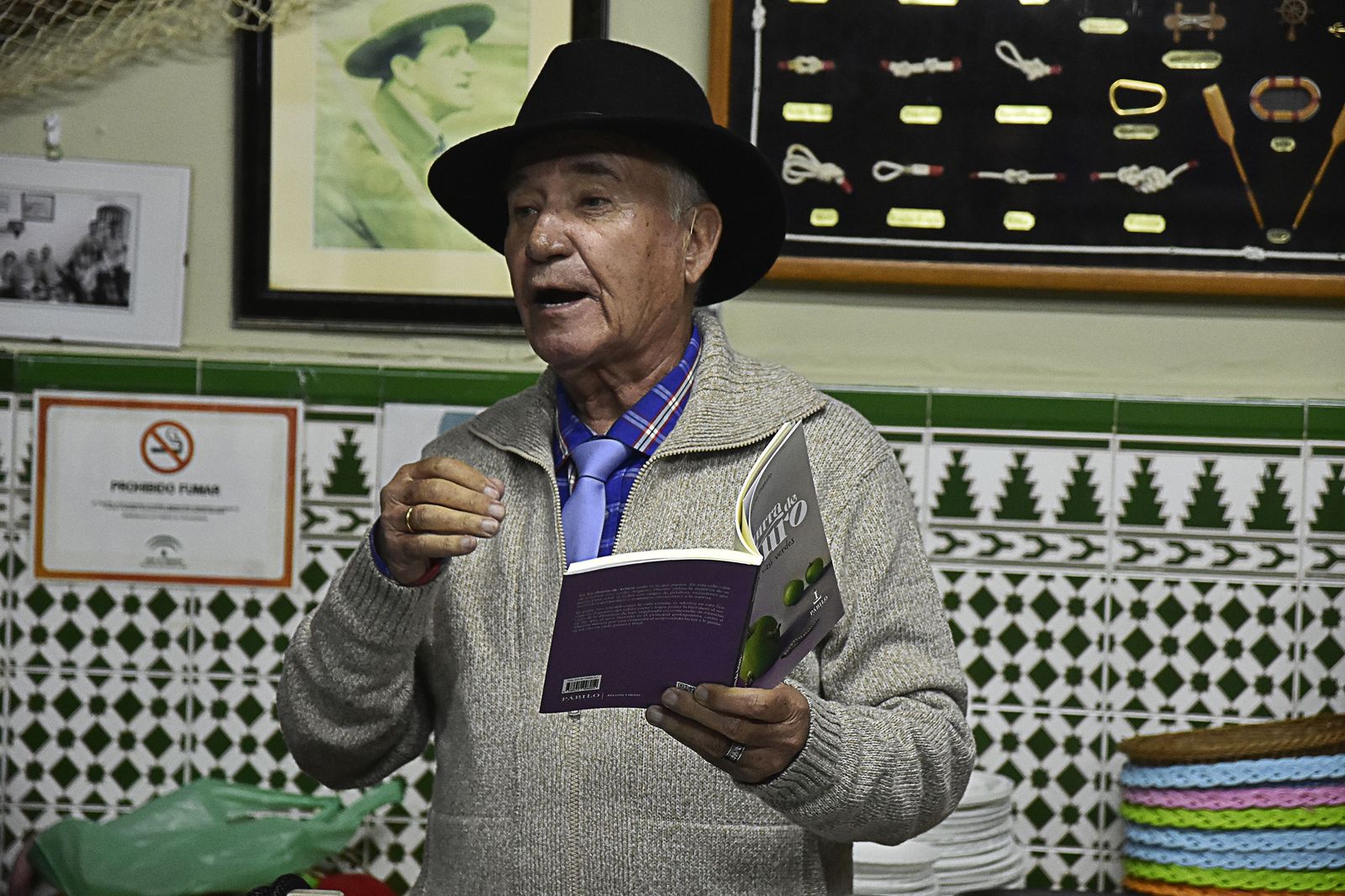 Uno de los asistentes al encuentro de 'Poetas del Guadiana'.