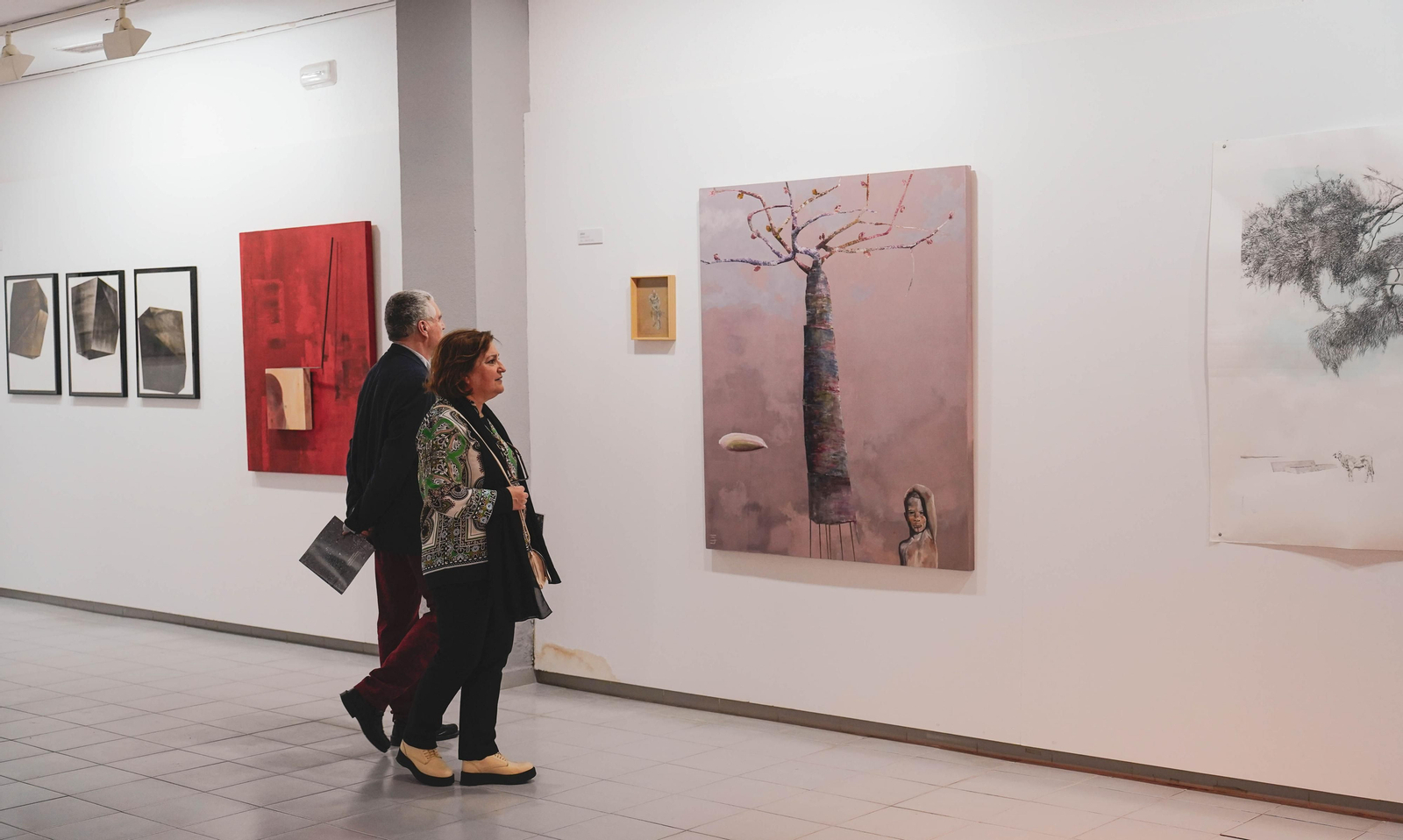 Inauguración de la exposición de Manuel Cano y Javier Machimbarrena en la sala Cajasur de Algeciras