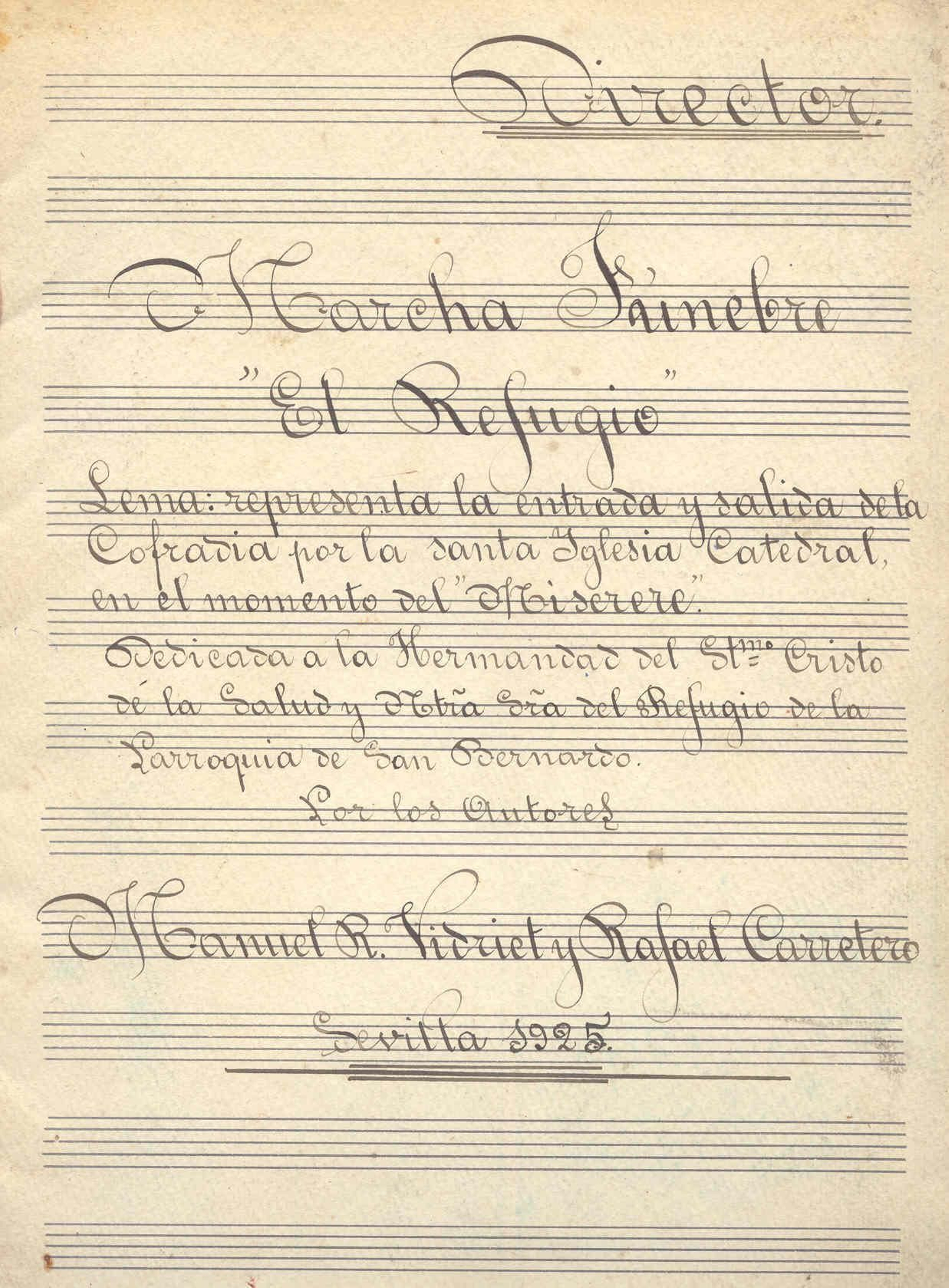 Portada de la marcha 'El Refugio'