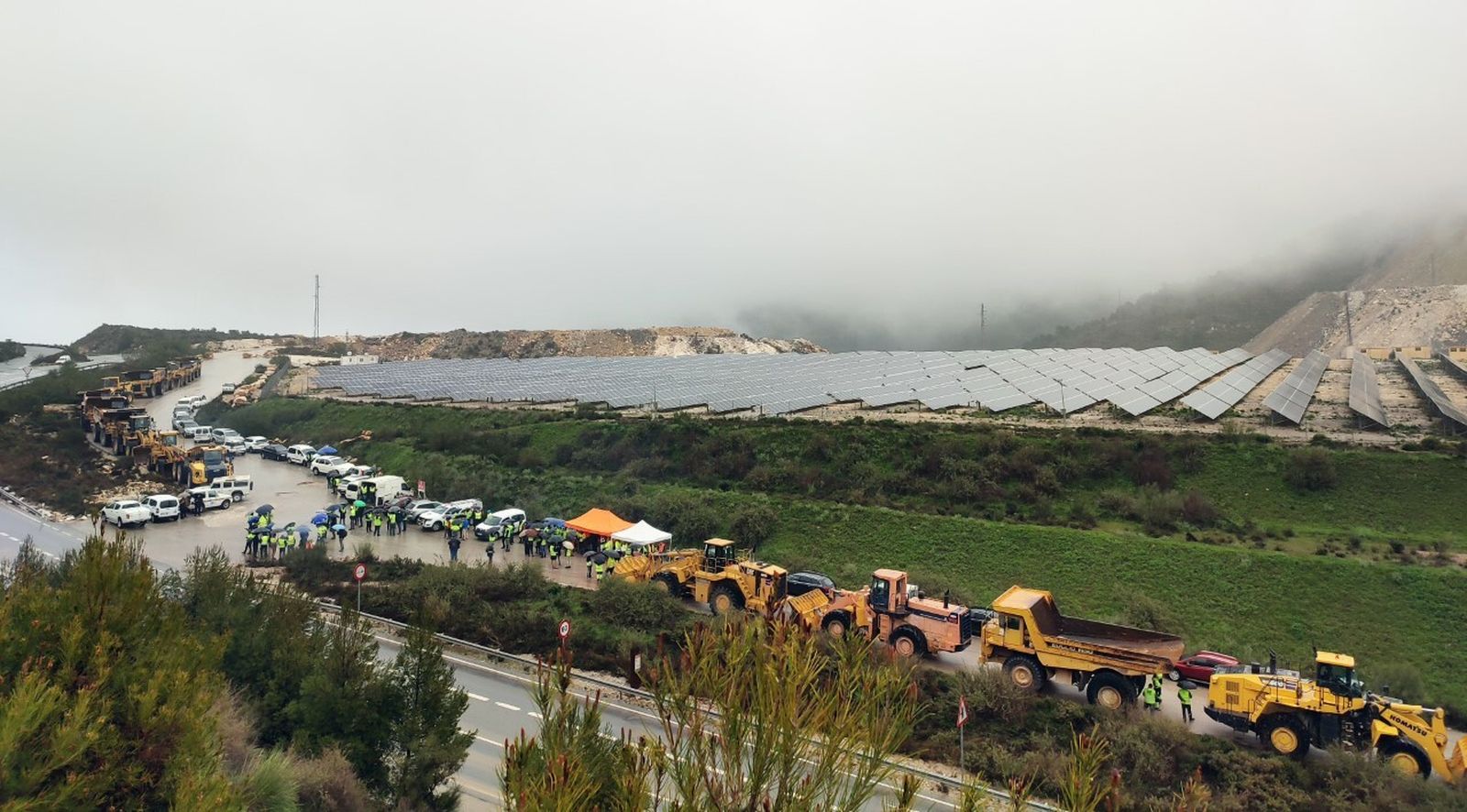 Acto reivindicativo del sector de la piedra natural el pasado 24 de marzo en Macael