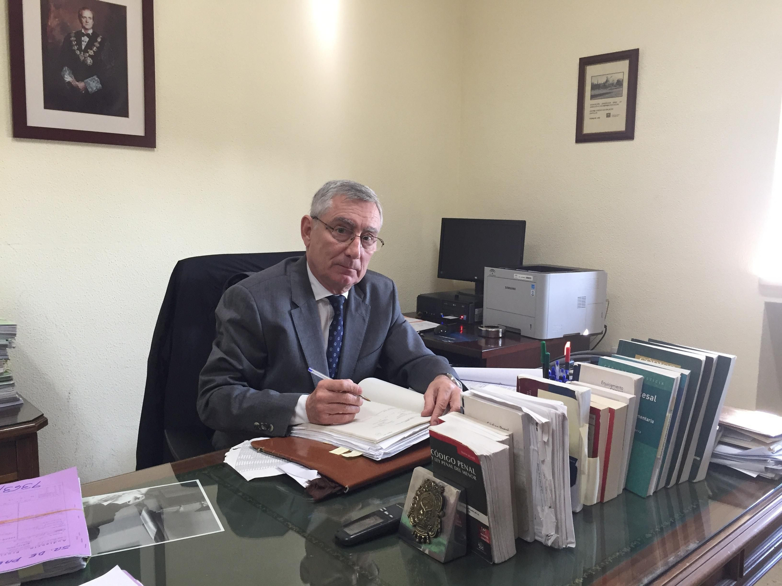 José Manuel de Paúl, en su despacho de la Audiencia de Sevilla