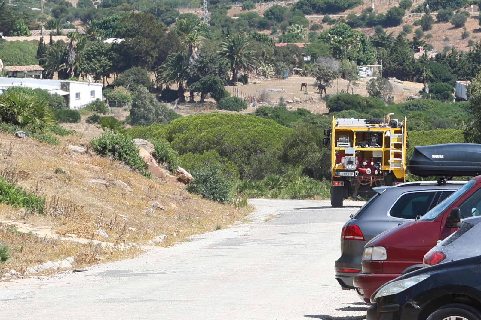 Imágenes del incendio de Tarifa, el segundo en menos de una semana