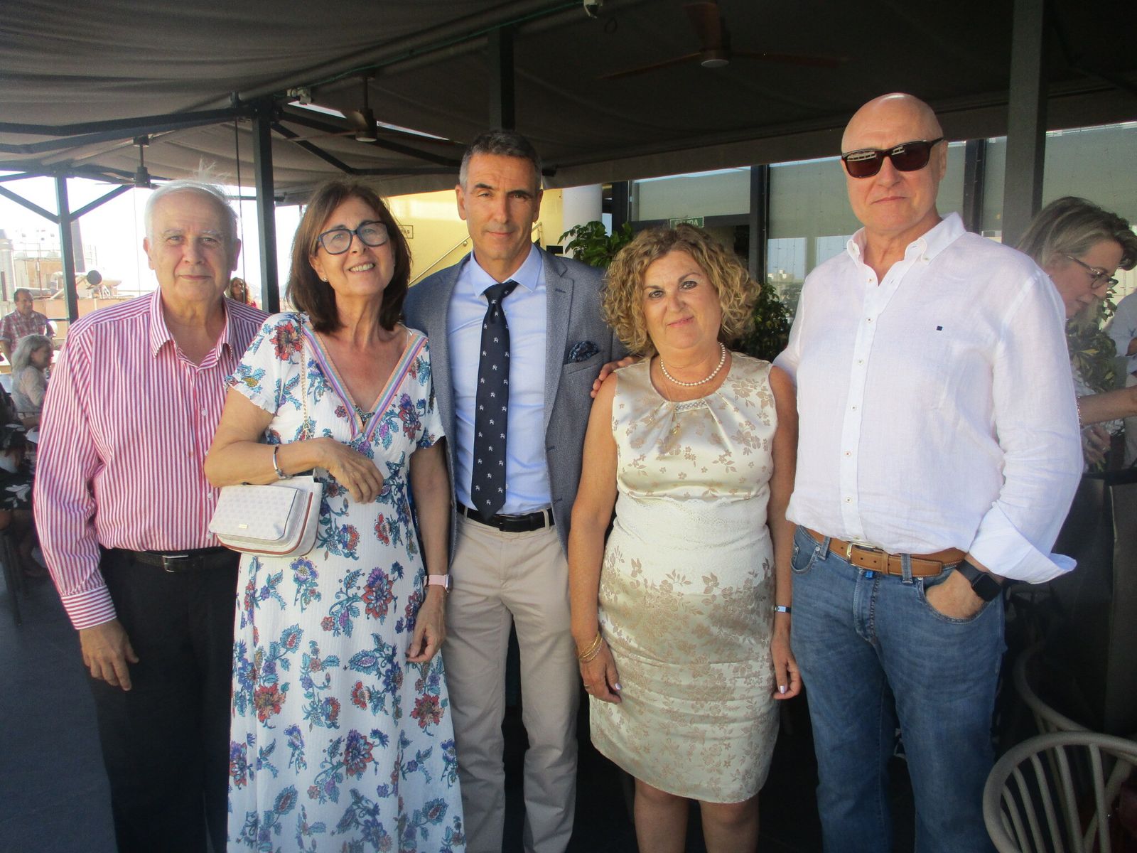 José Ángel López, Trini Céspedes, Francisco Pérez, Paqui Cuadrado y Enrique Capilla, jubilados durante la pandemia.