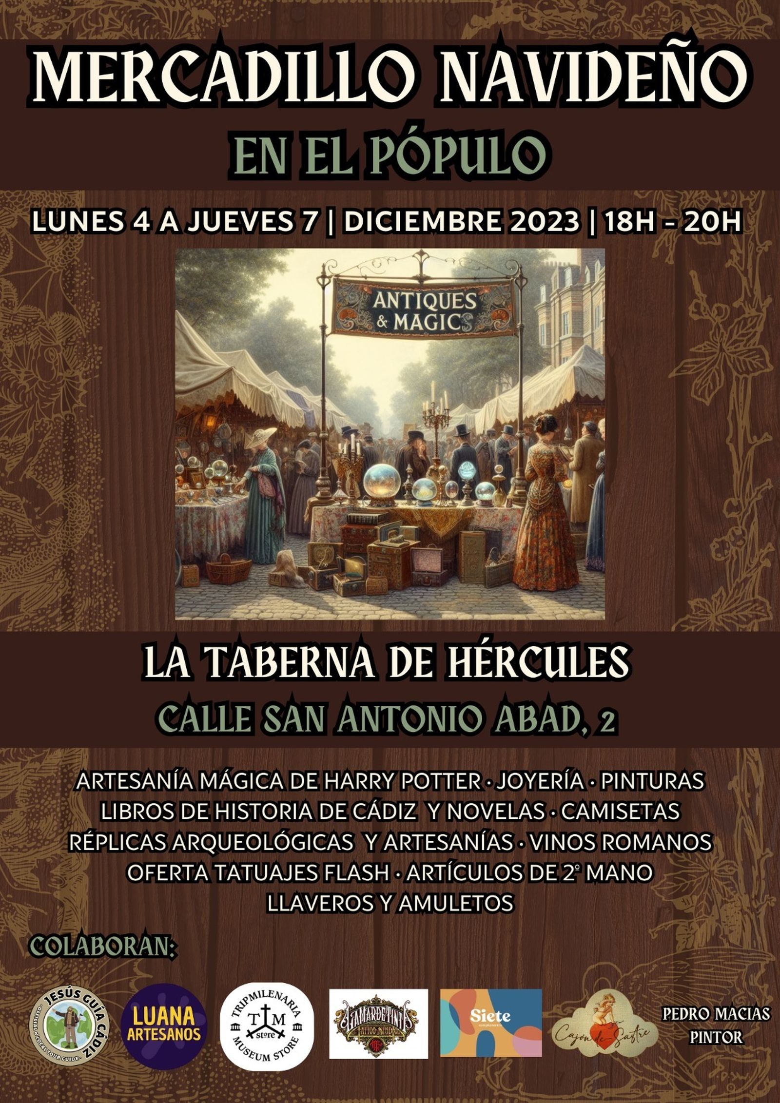 Cartel del Mercadillo navideño de El Pópulo