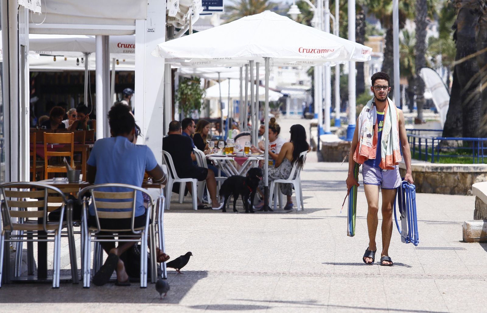 Fotos de Pedregalejo, en Málaga, en el arranque de la fase 2
