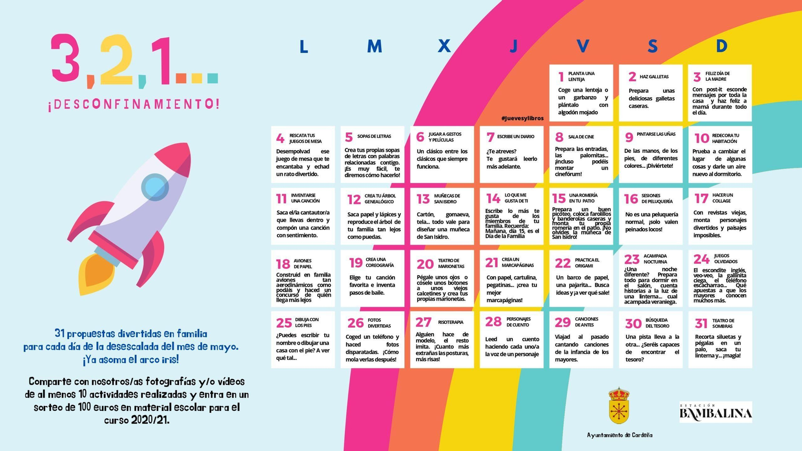 Calendario de actividades para el desconfinamiento.