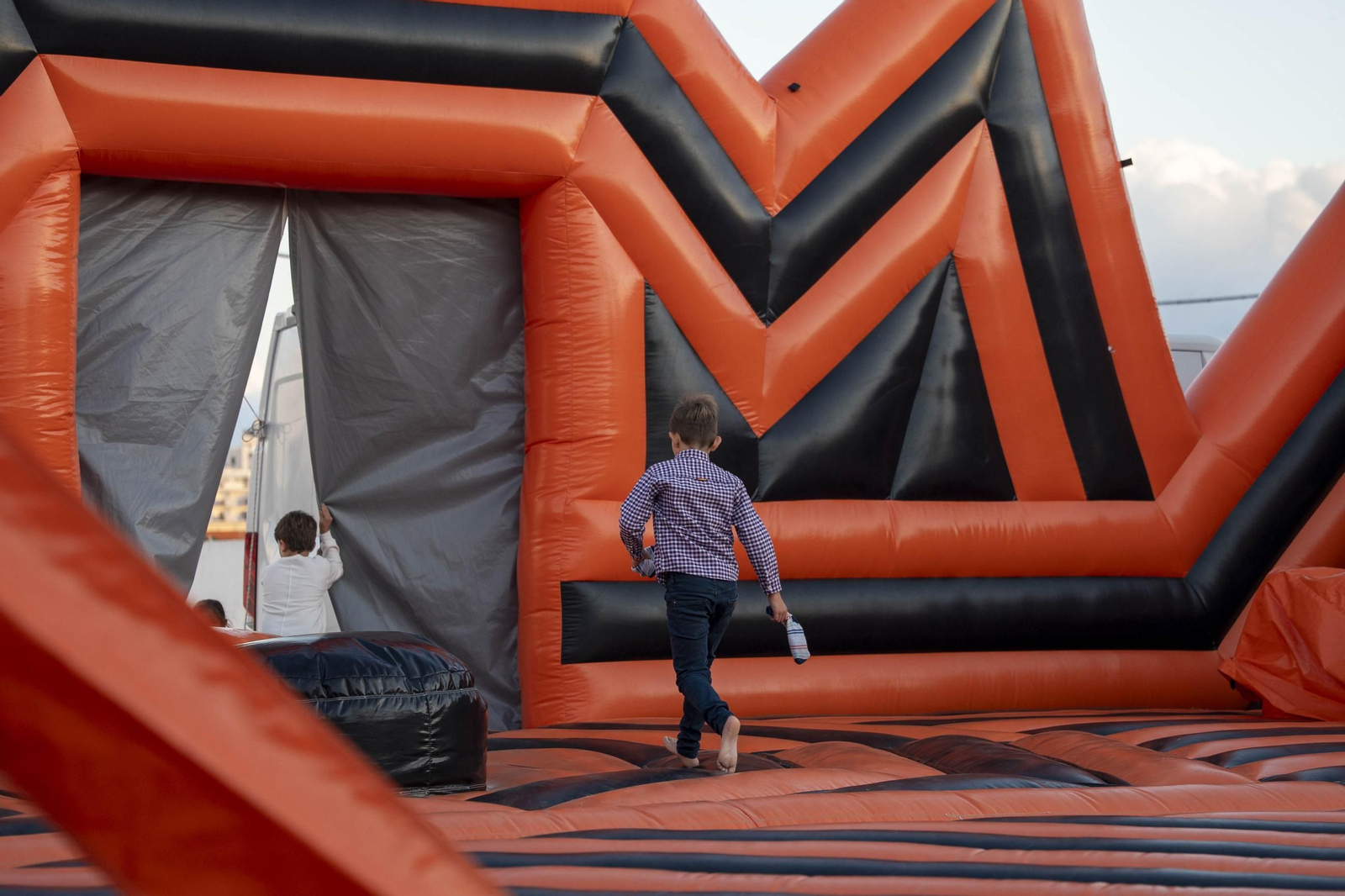 Circuito de hinchables infantiles Ninja Warrior de la feria de Albox