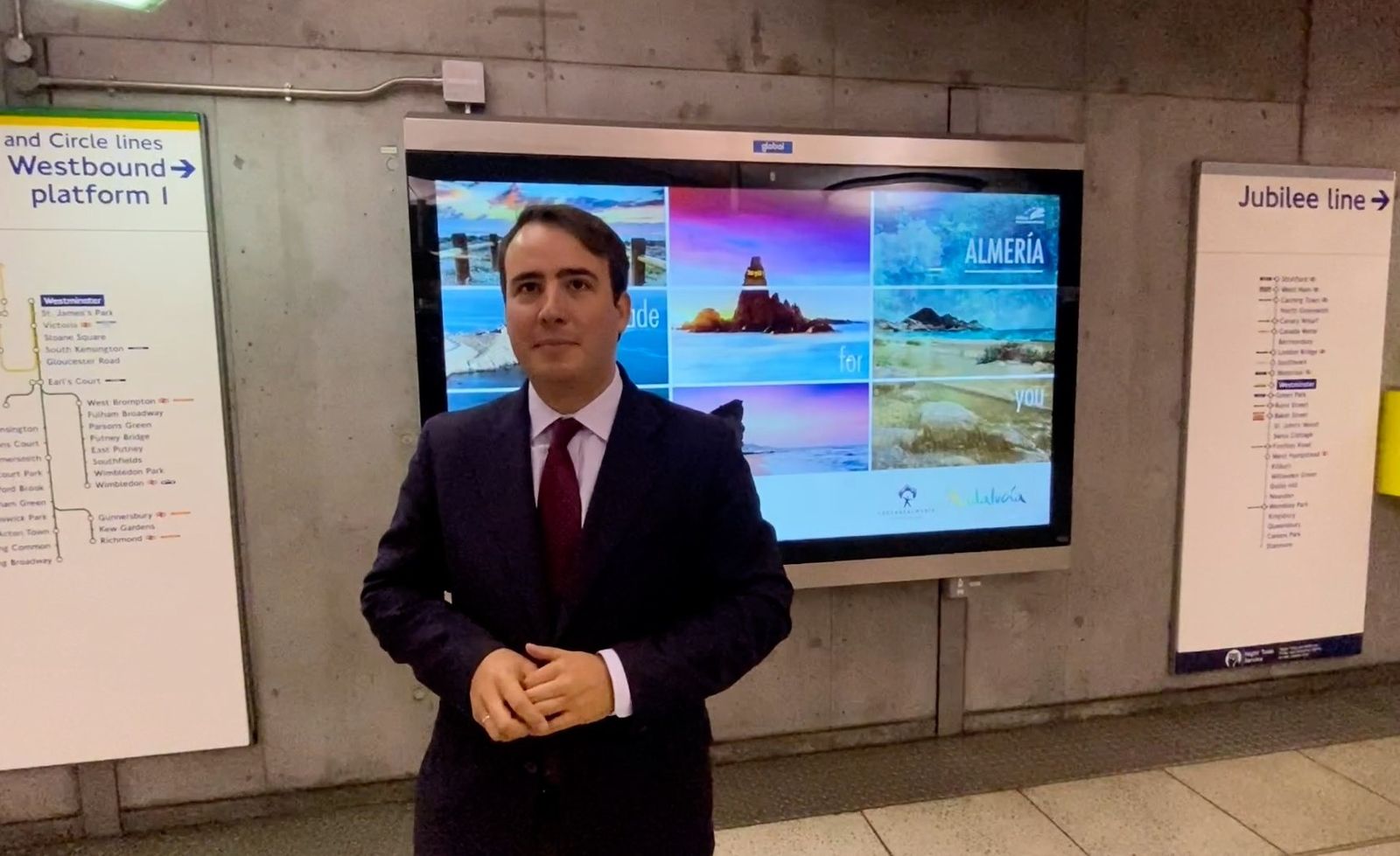 Diputación promociona 'Costa de Almería' en el Metro de Londres este mes