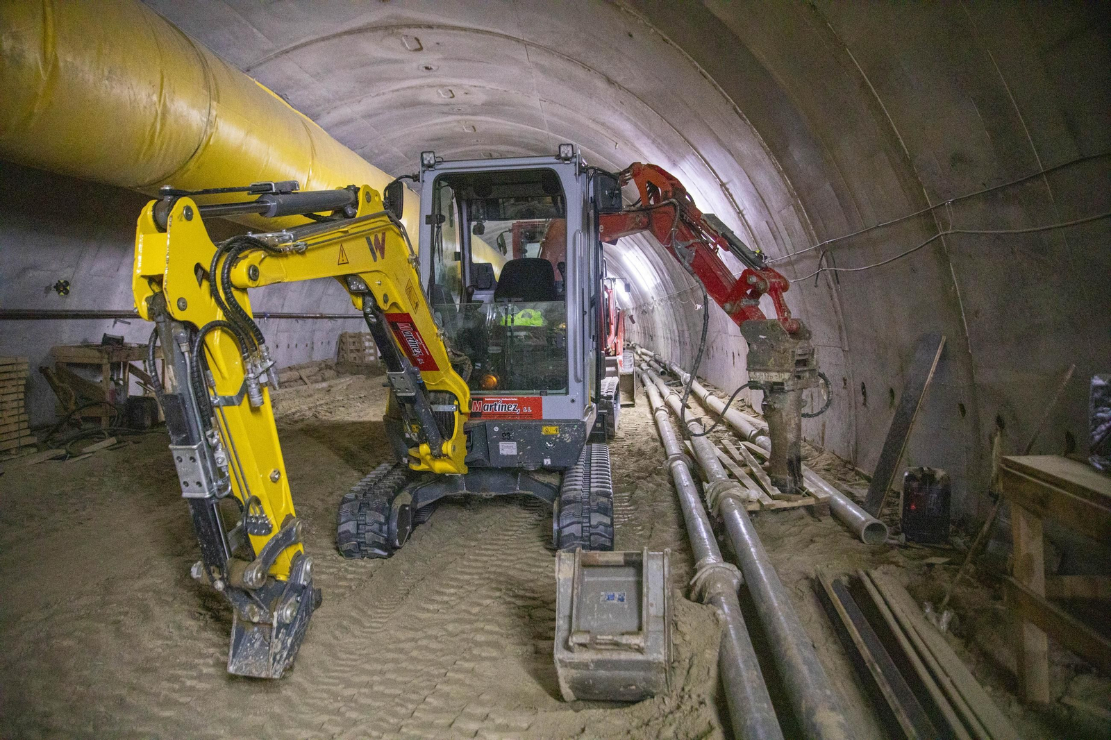 Así avanzan las obras del túnel de Viator del Ave