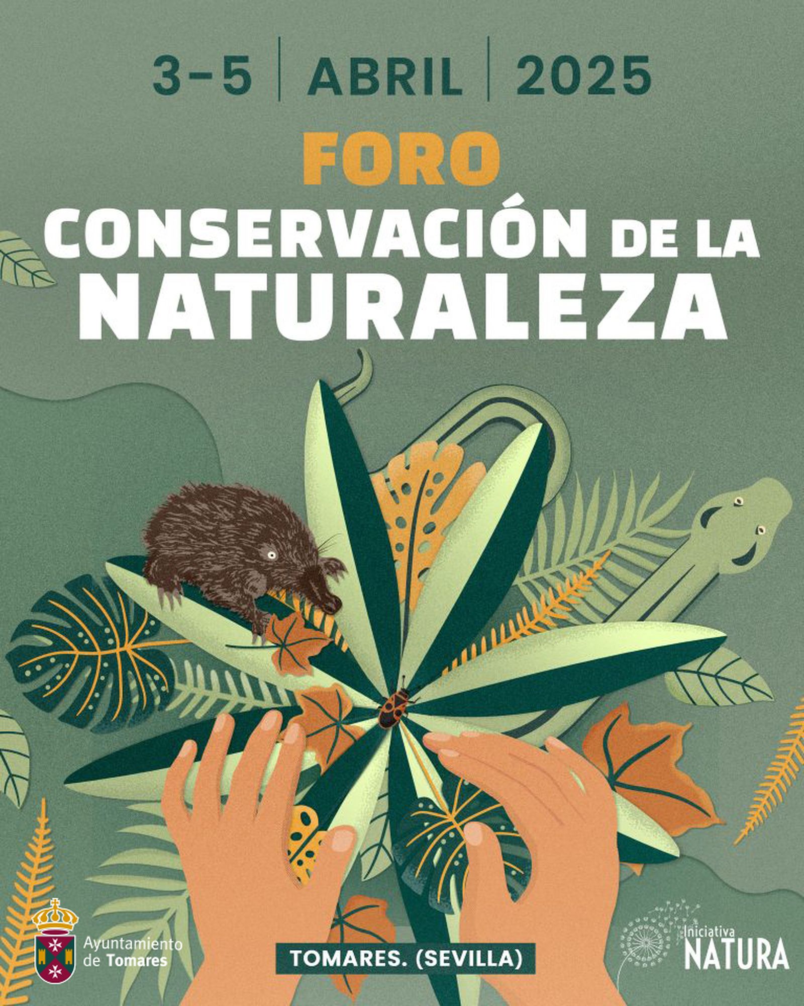 Cartel I Foro de Conservacioìn de la Naturaleza Tomares del 3 al 5 de abril 2025