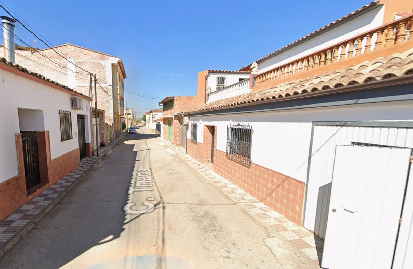 Calle donde se produjo el incendio.