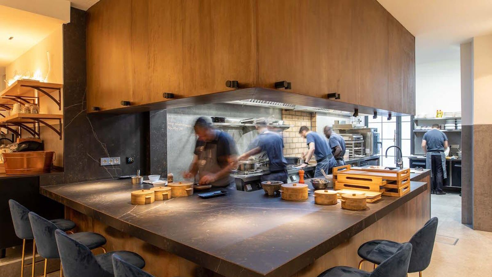 La cocina del restaurante Kaleja. La cocina del restaurante Kaleja.