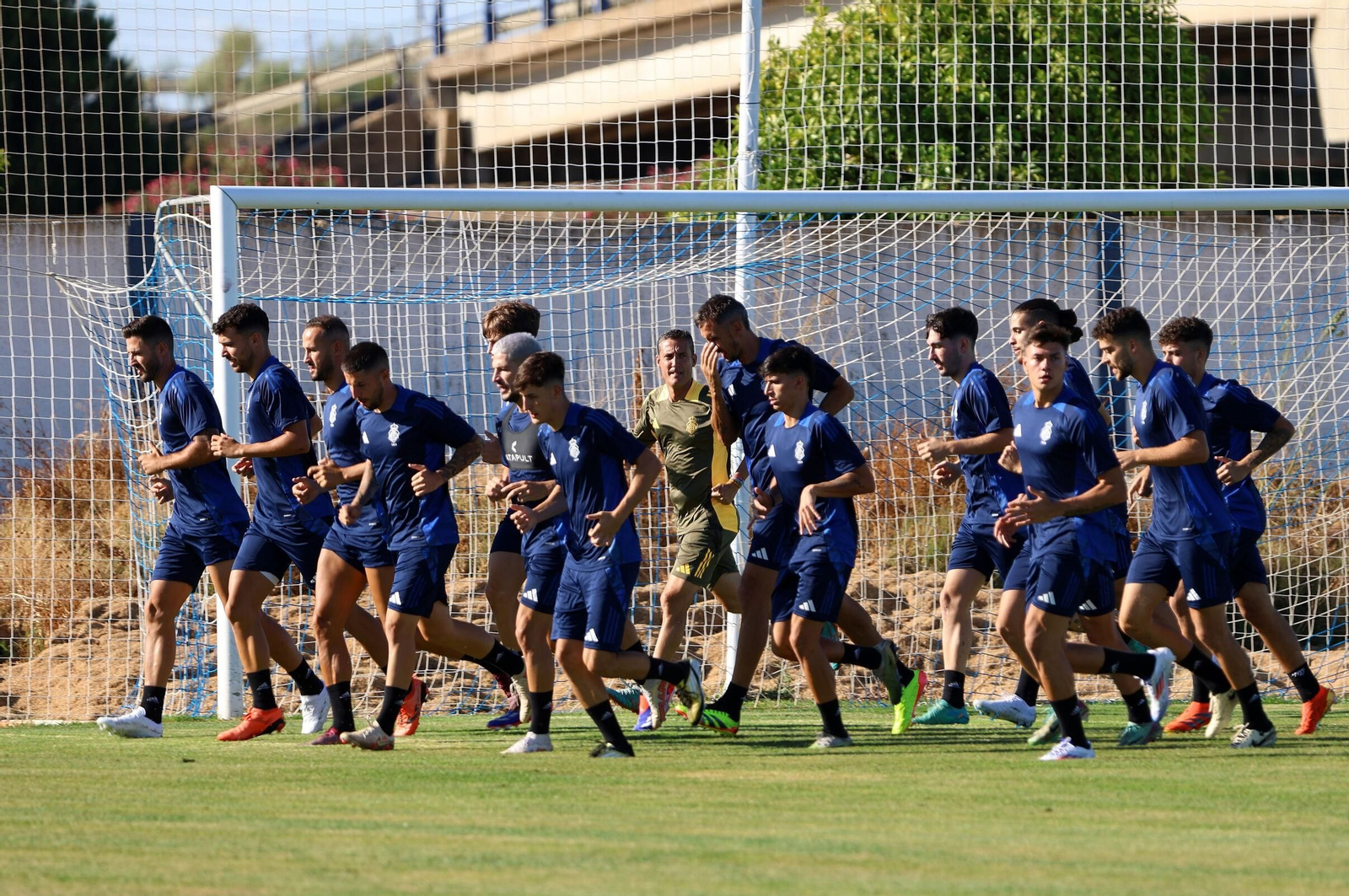 Primer entrenamiento de la pasada pretemporada del Recreativo.