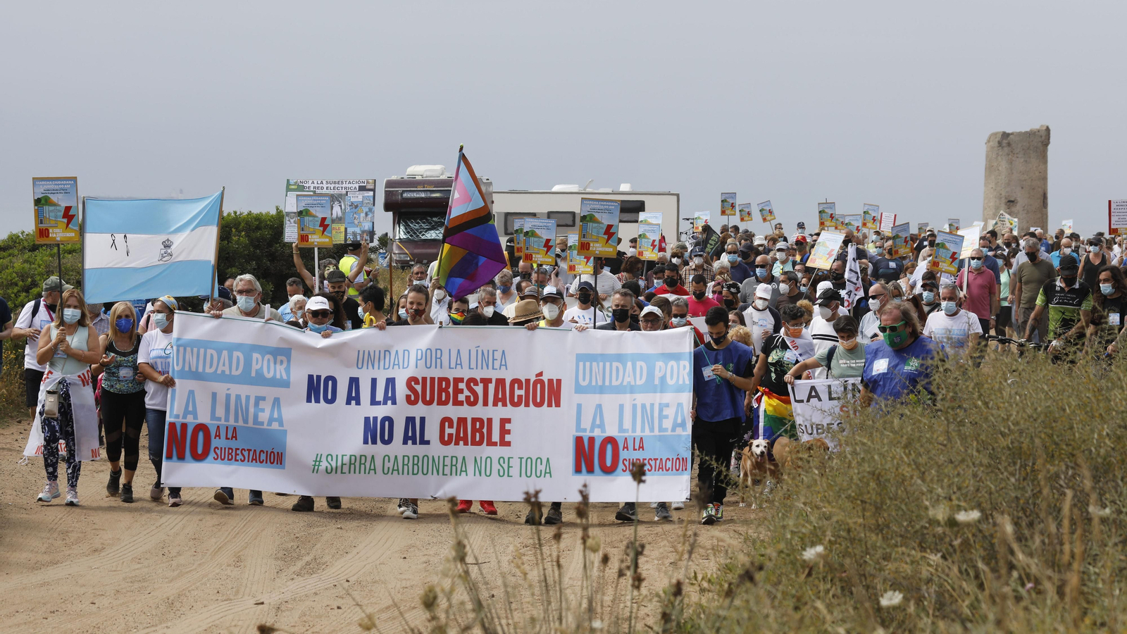 Las fotos de la manifestación contra la ubicación de la subestación eléctrica