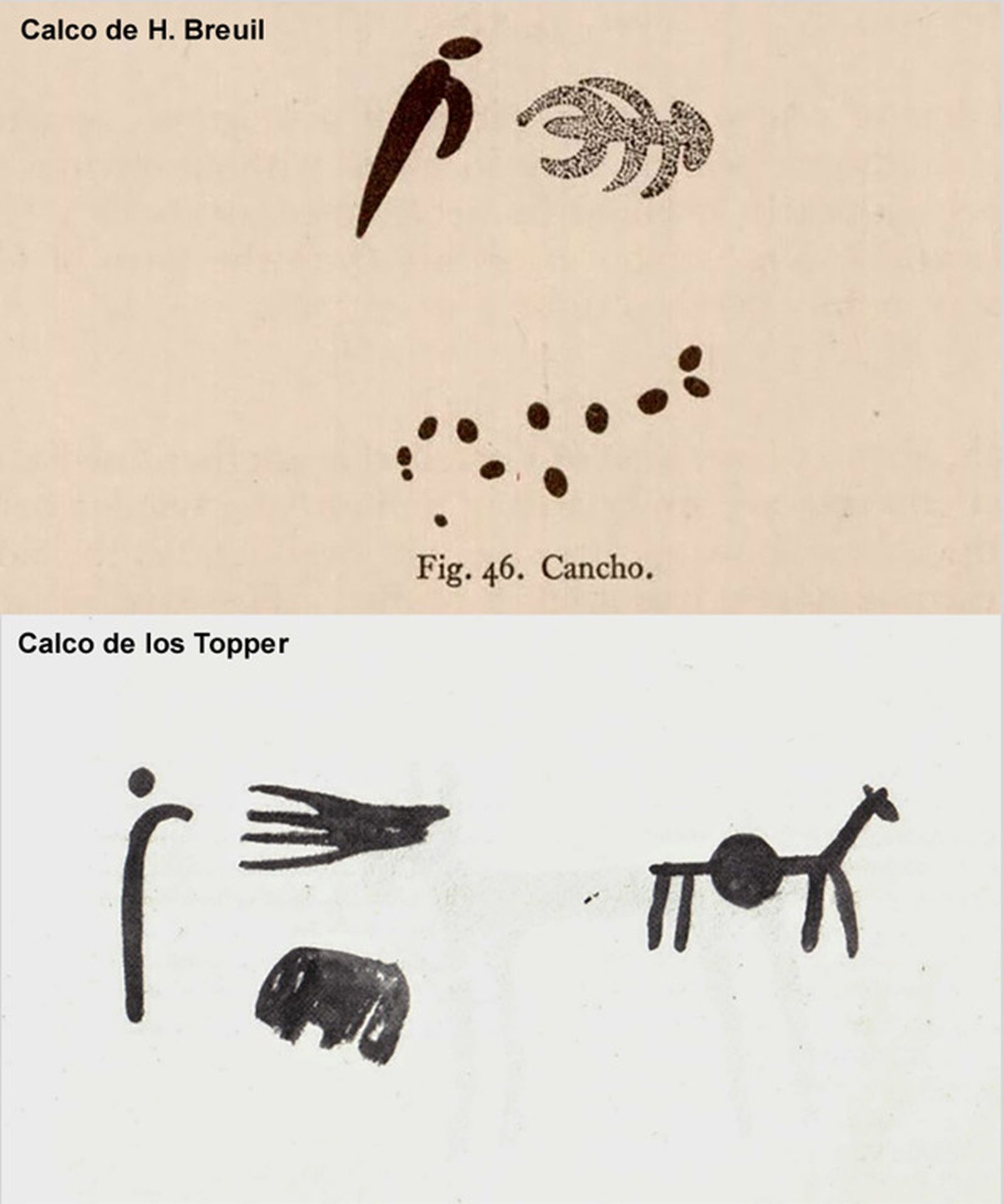 Calcos de H. Breuil y matrimonio Topper.