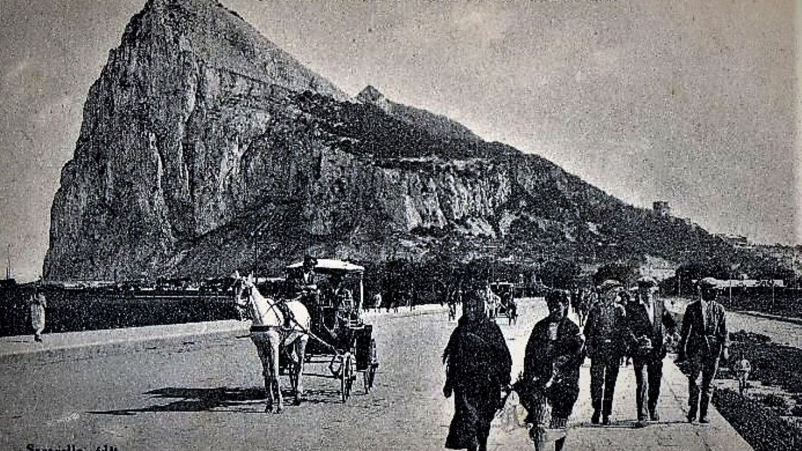 Grabado del Peñón de Gibraltar.