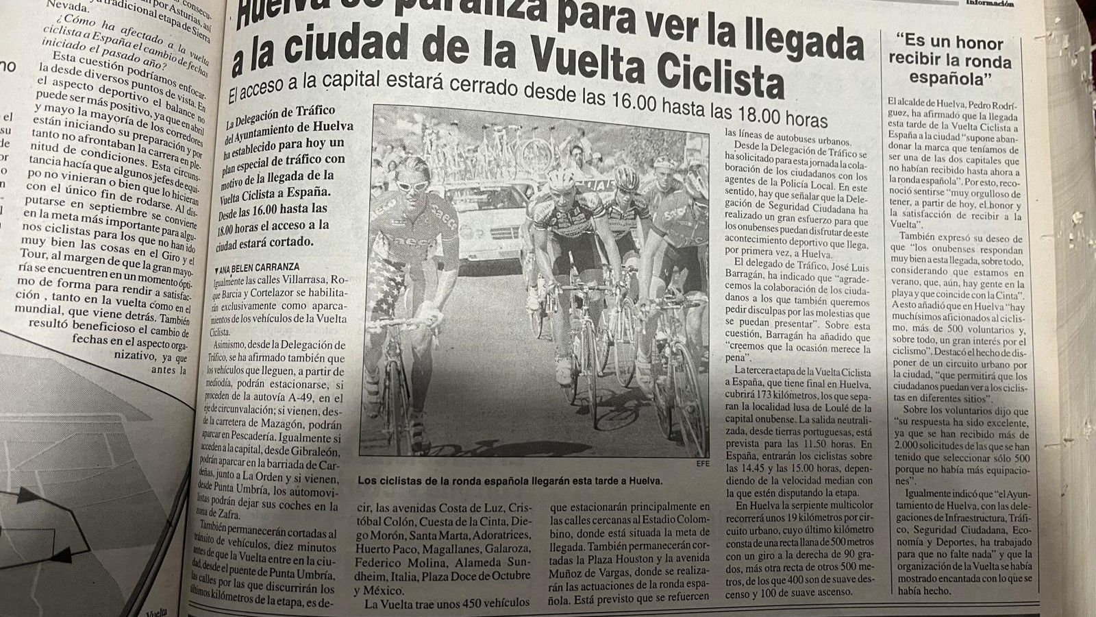 Huelva se paraliza para ver la llegada de la Vuelta Ciclista