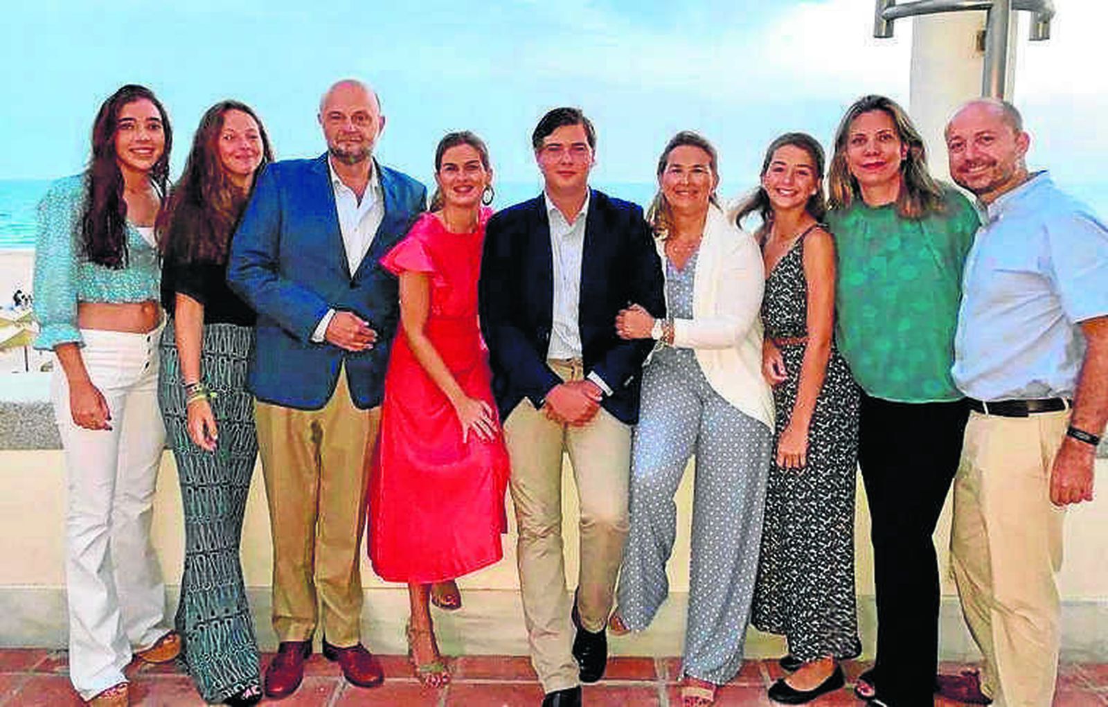 Teresa Carrasco, Elena Mañueco, Rafael, María y Gonzalo Jiménez, Celia Mañueco, Llani O’Dogherty y Rafael Serrano.