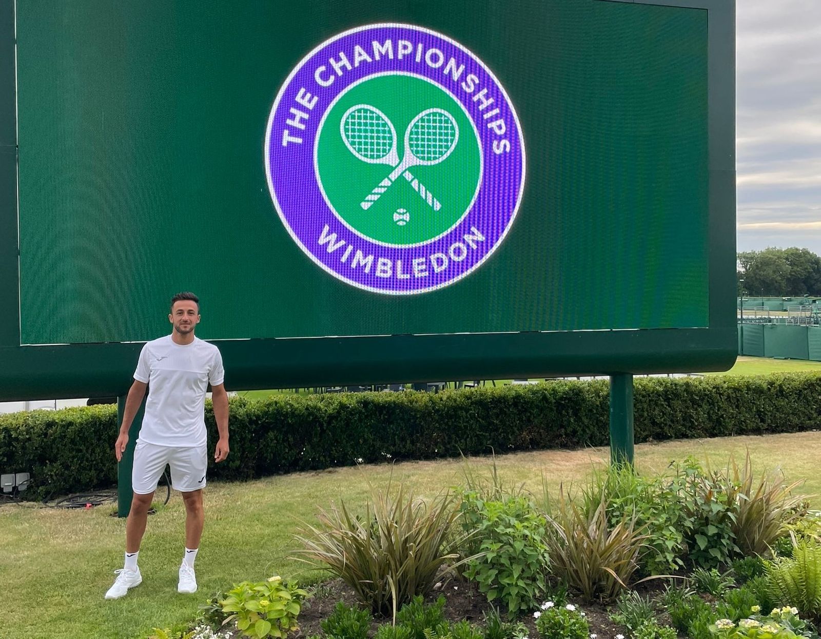 Javi Barranco en las instalaciones de Wimbledon