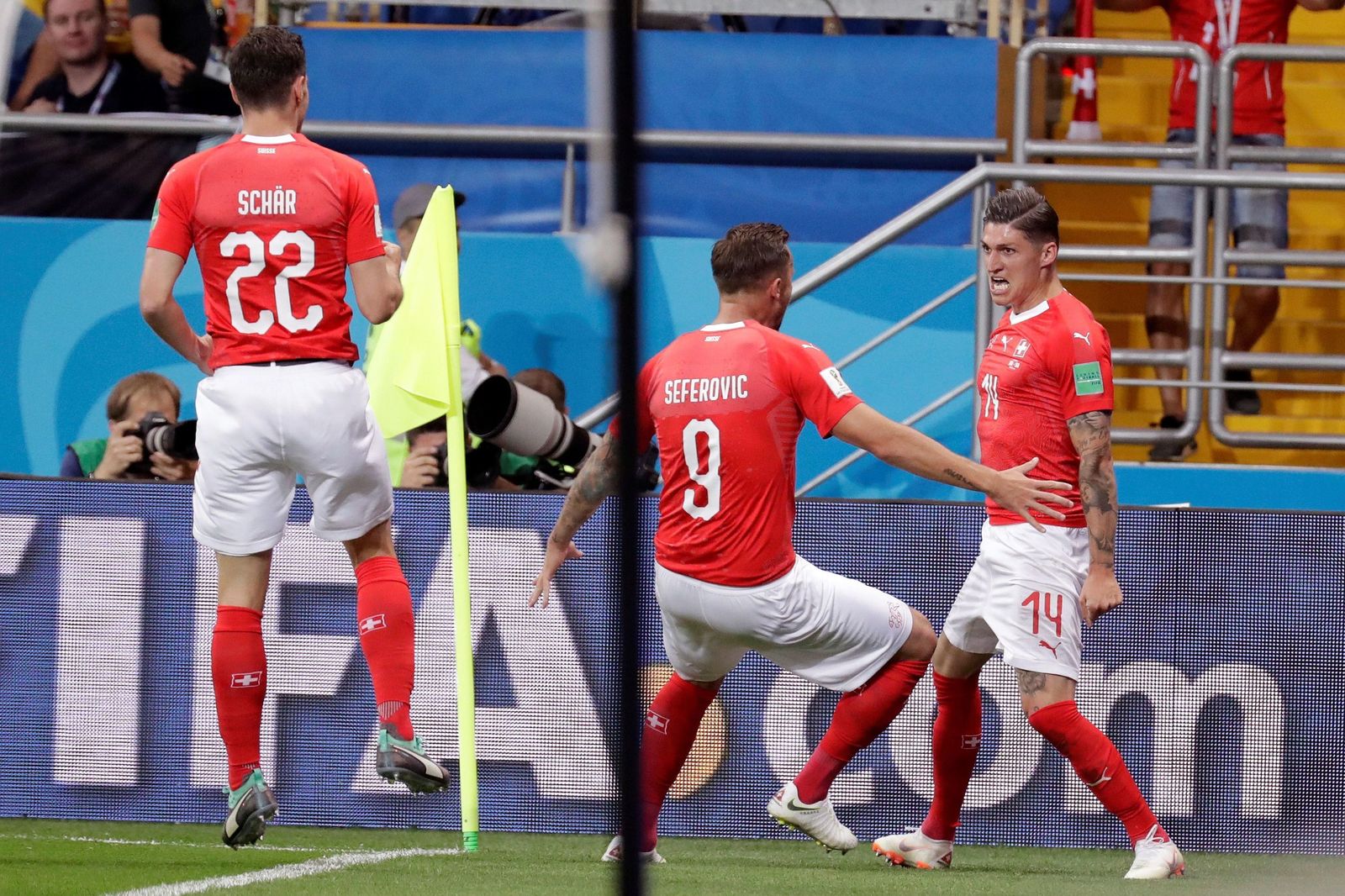 Las imágenes del Brasil-Suiza