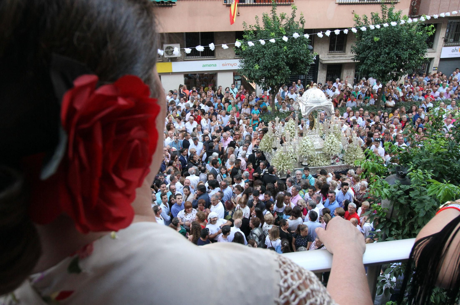 Imágenes del traslado de la Virgen de la Cinta desde la catedral hasta su santuario