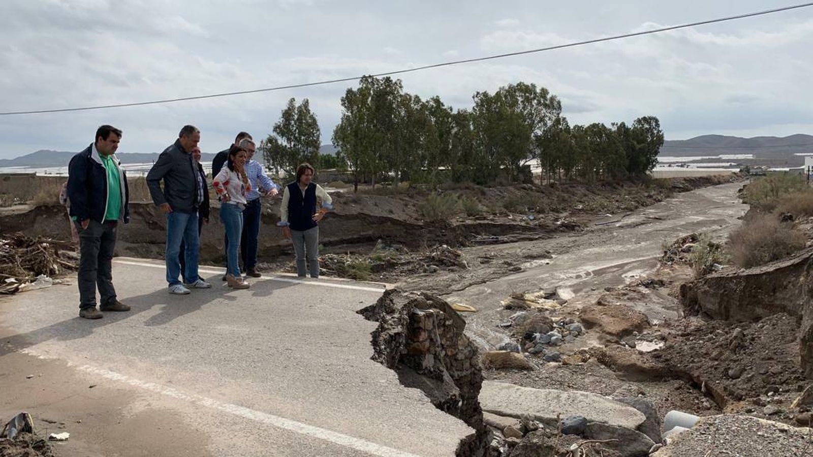 José Manuel Villegas (Cs) se desplazó ayer hasta Níjar
