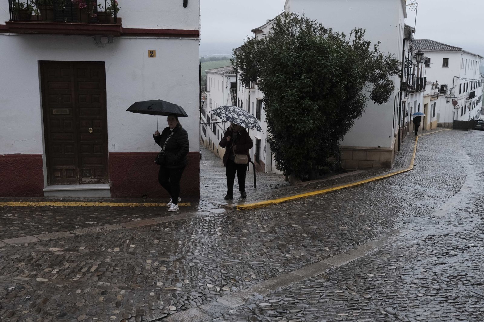 La lluvia y la niebla transforman Ronda, en fotos