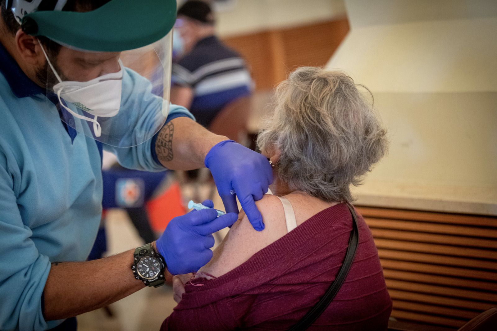 Vacunación contra el Covid en Cádiz.