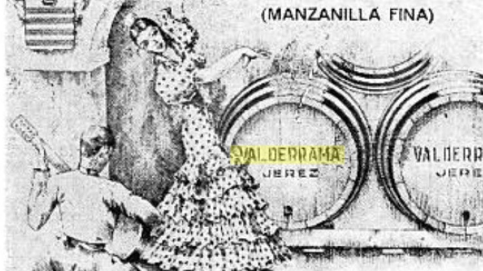 Curiosa etiqueta de Ricardo Valderrama.