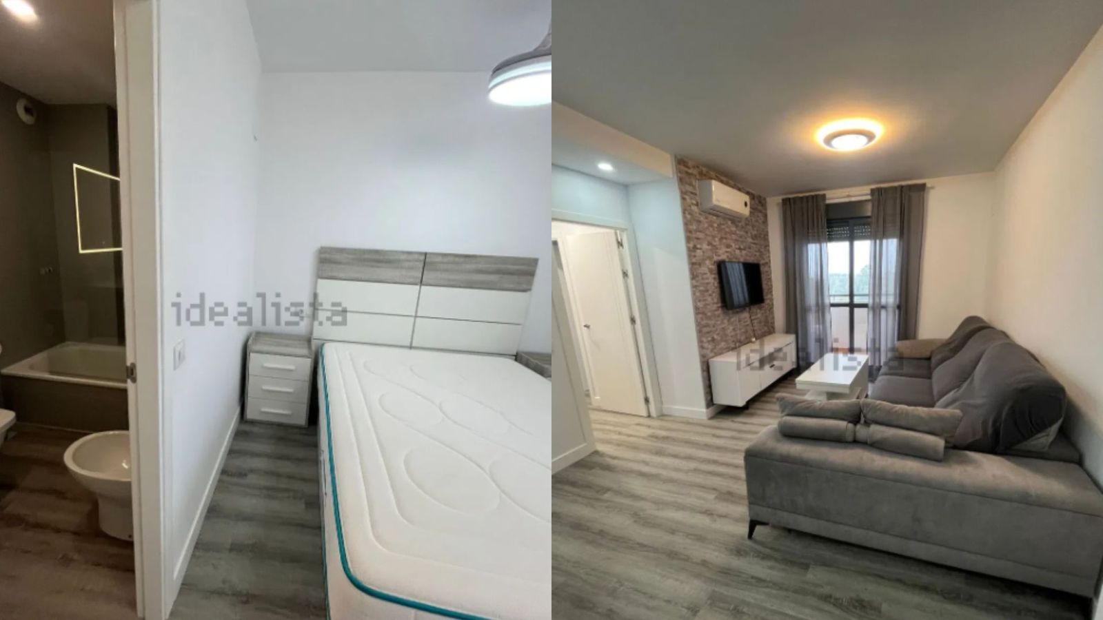 Piso con dormitorio y baño en suite.