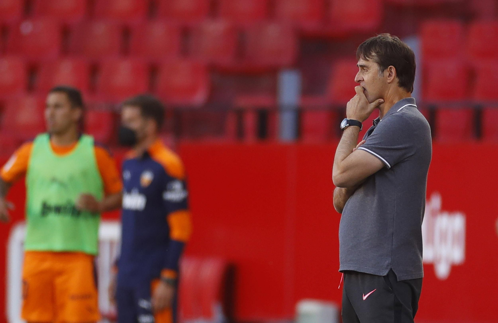 Julen Lopetegui, en un partido al final de la Liga pasada.