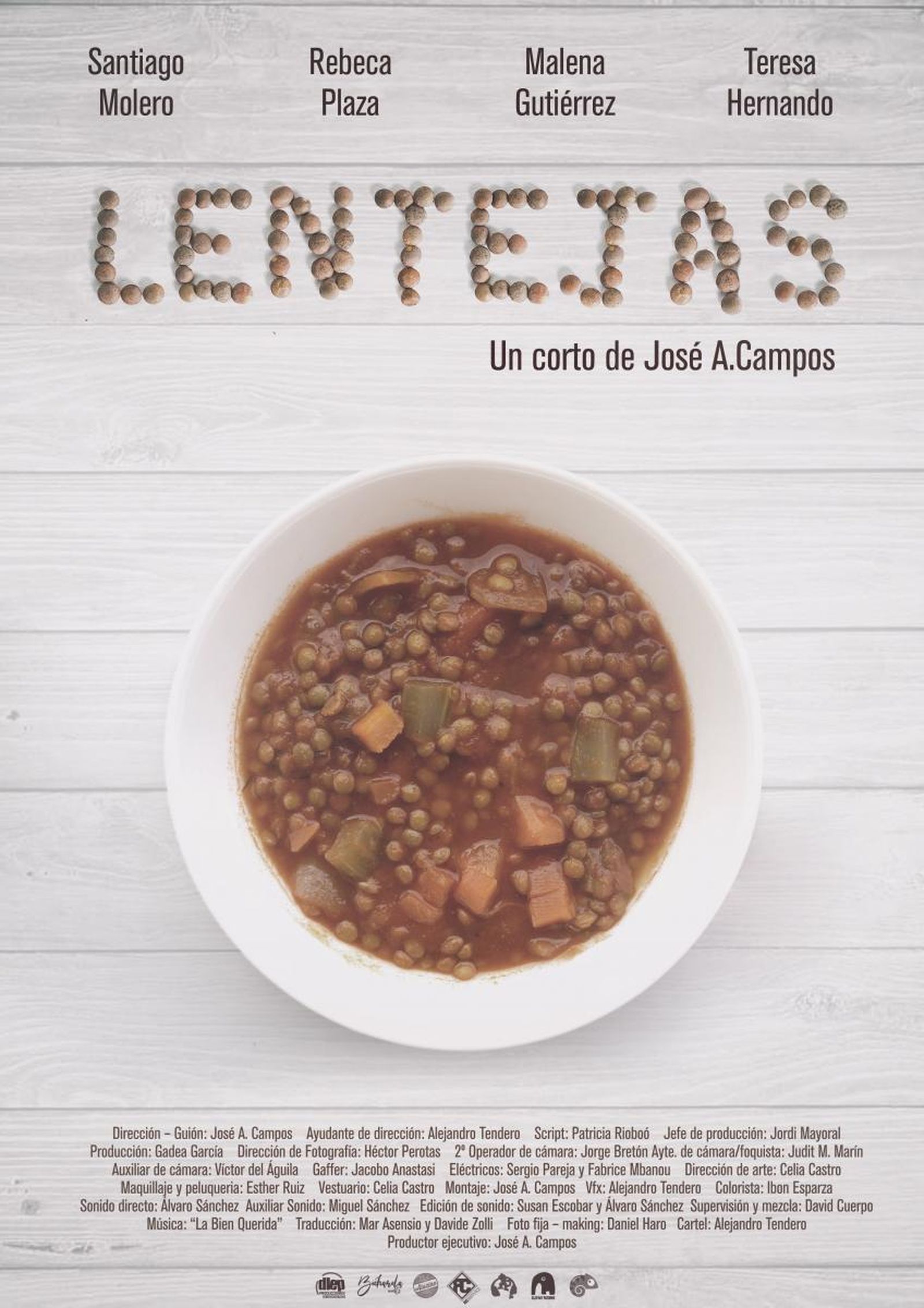 Retazo del póster del corto 'Lentejas'.
