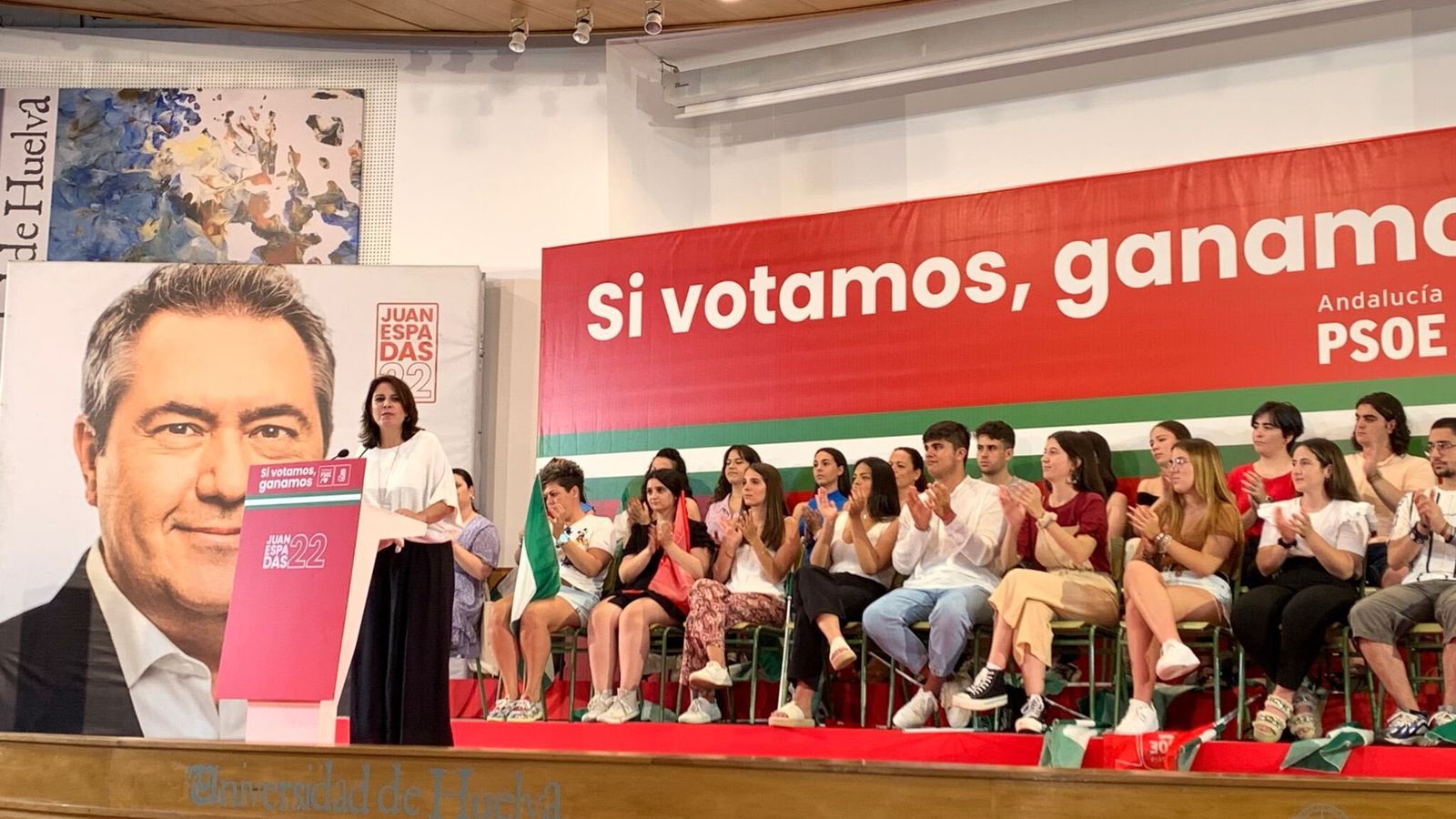 Adriana Lastra, vicesecretaria general del PSOE en la UHU.