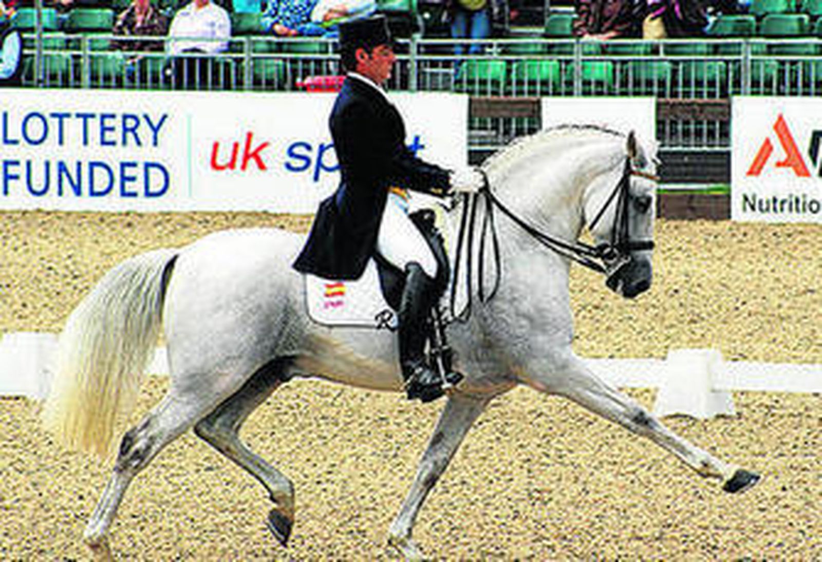 Juan Manuel Muñoz, en una participación con su pura sangre español.