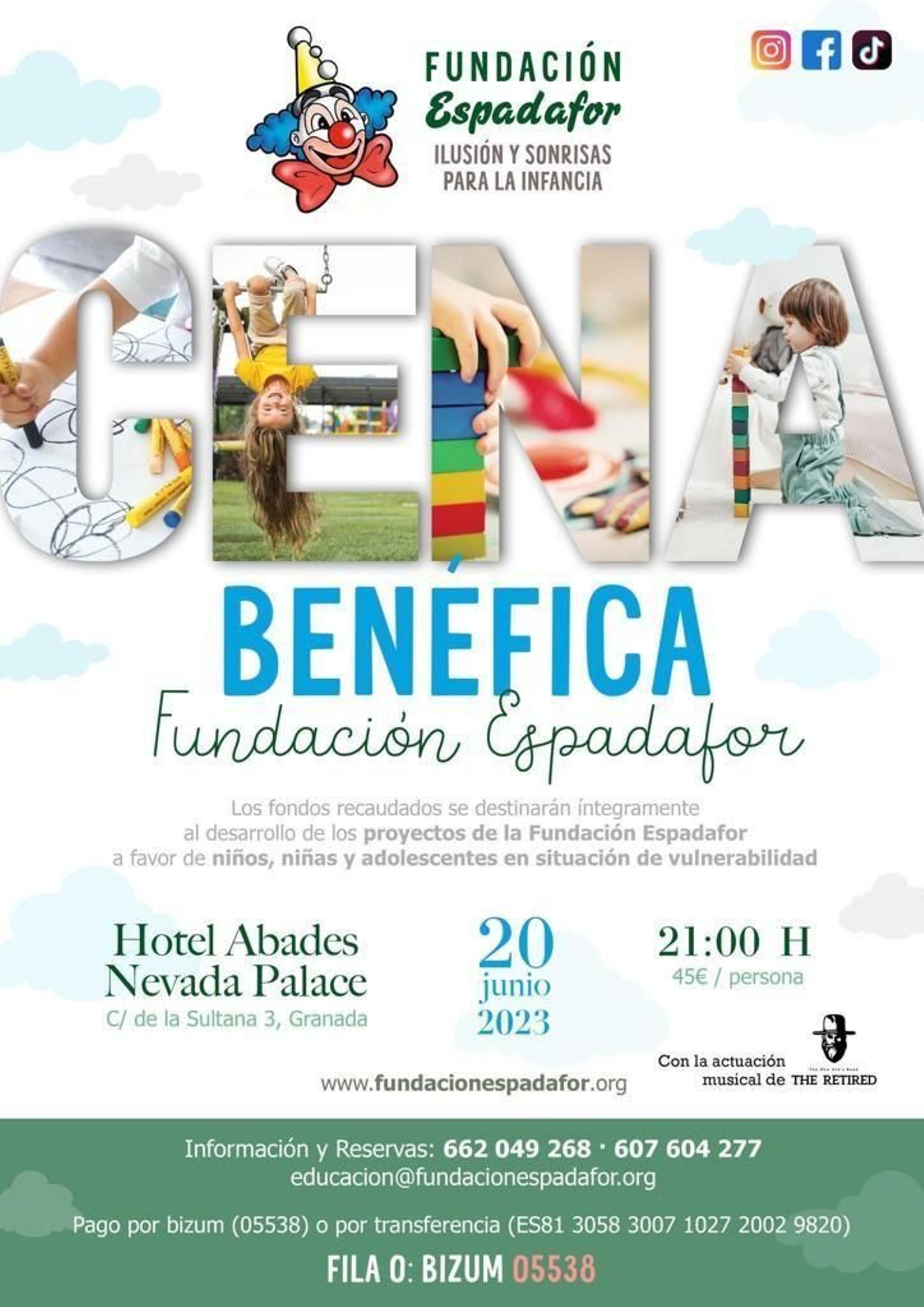 Cartel de la cena benéfica. Cartel de la cena benéfica.