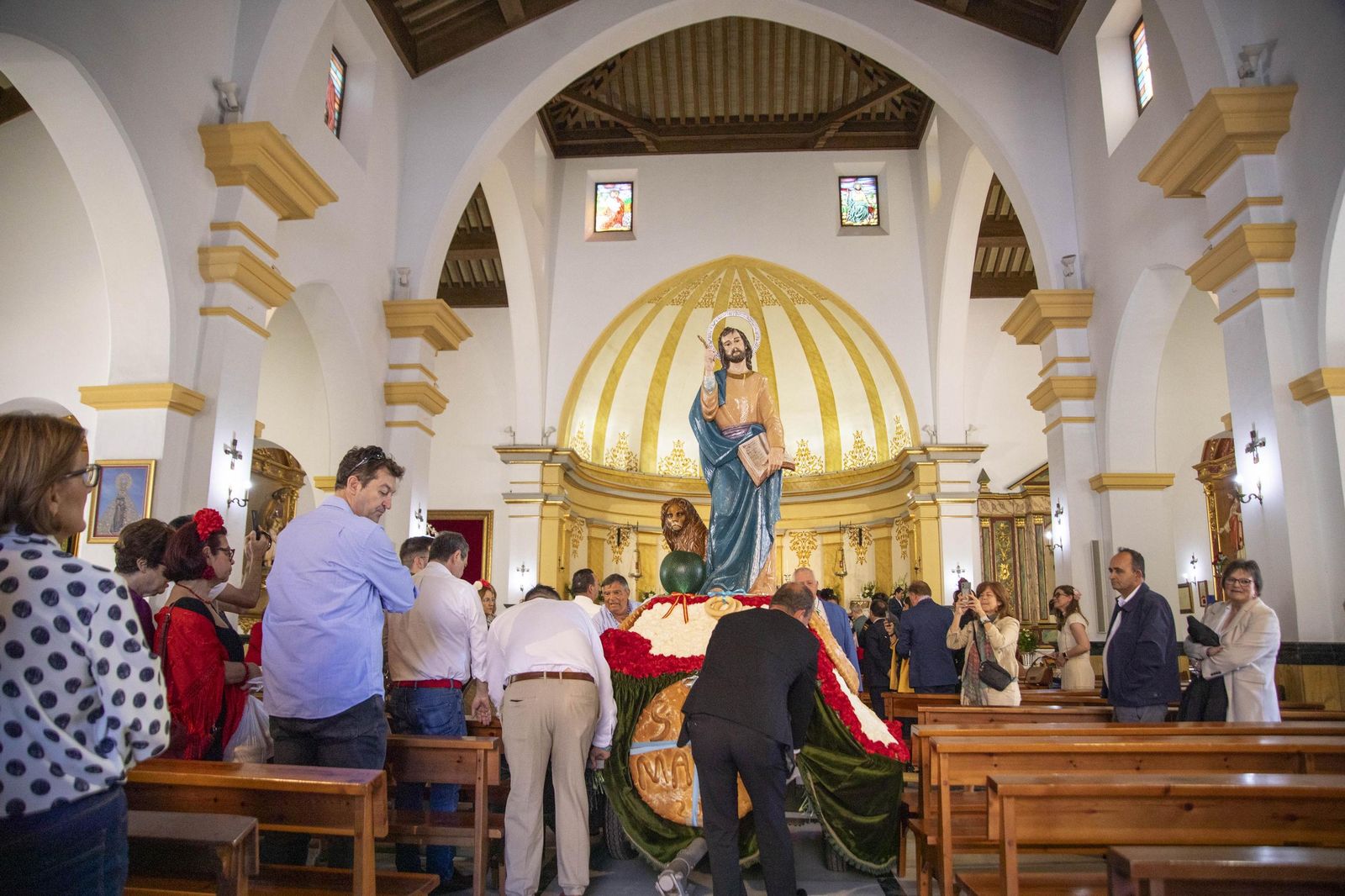 Las imágnes de la misa y procesión en honor a San Marcos en El Ejido