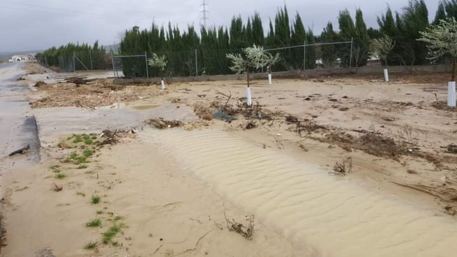Zona anegada en Villa del Río.
