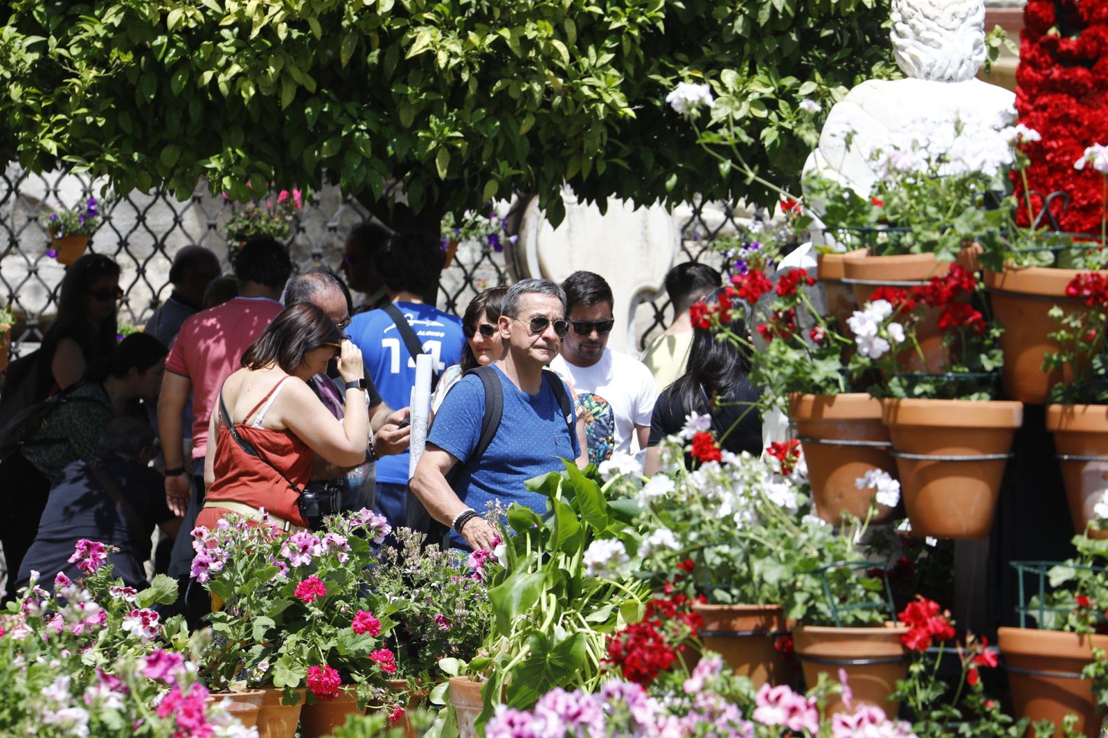 Los turistas abarrotan las calles y Las Cruces de Córdoba, en imágenes
