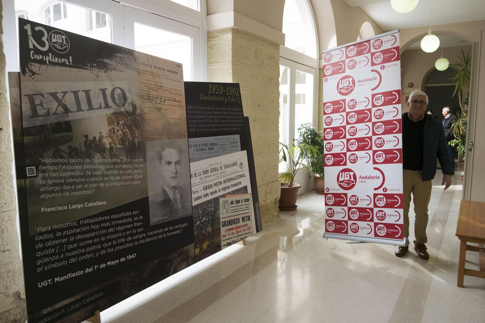 Uno de los paneles de la exposición. Uno de los paneles de la exposición.