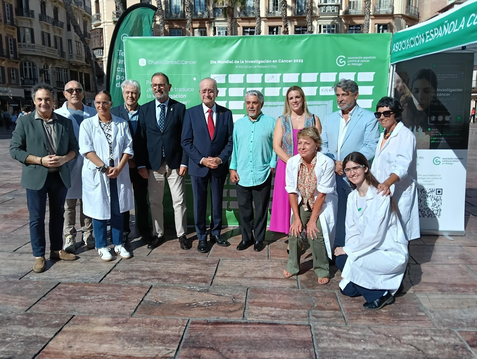 Autoridades, este miércoles, en el acto por el Día Mundial de Investigación contra el Cáncer.