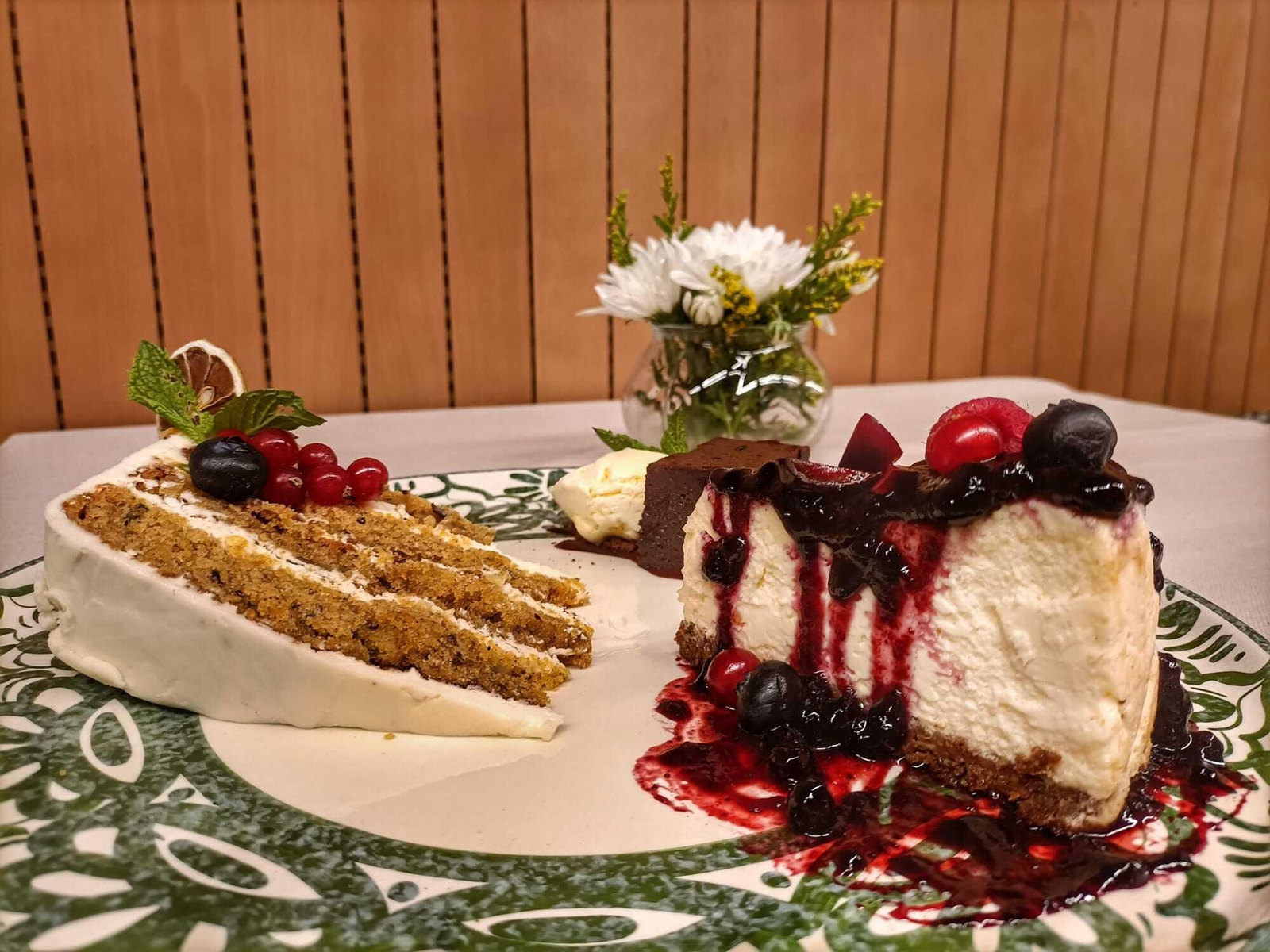 Trío casero: Tarta de zanahoria, brownie y tarta de queso Tartas