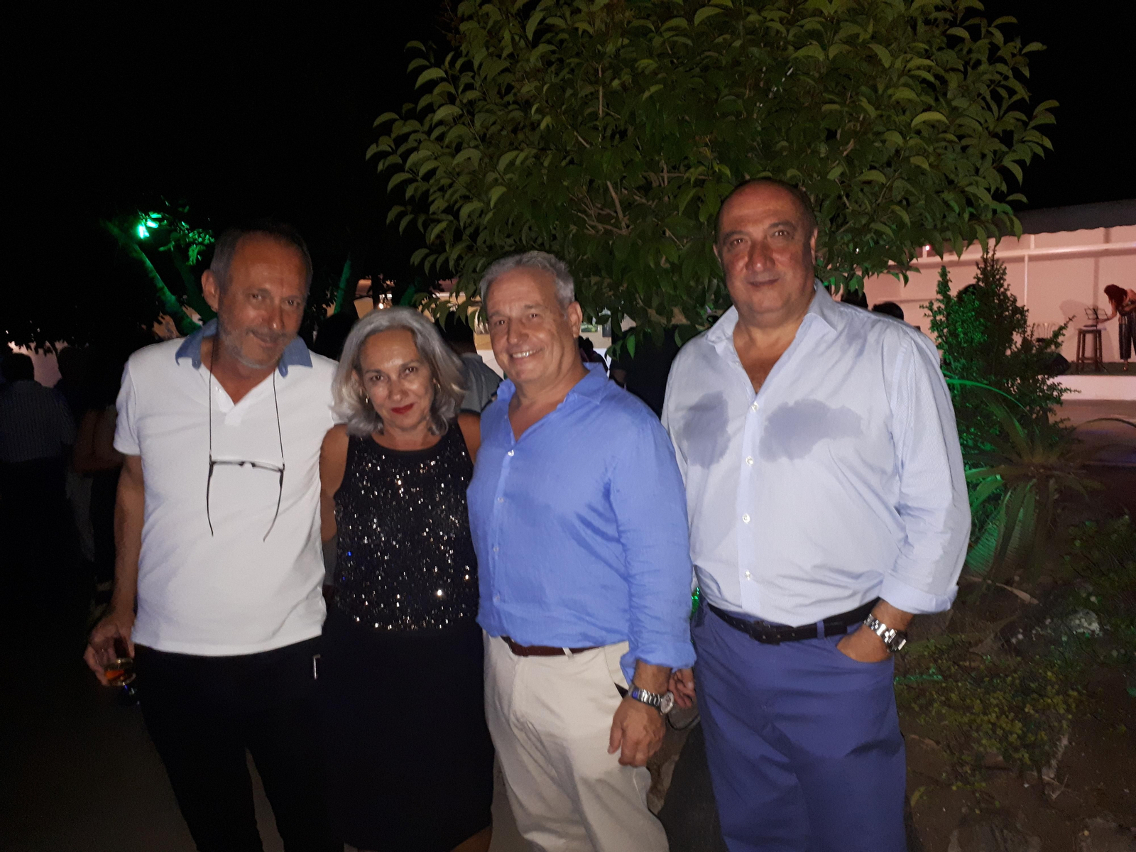 Teo Martínez, Félix Gabay y José Sánchez ayer en la inauguración.