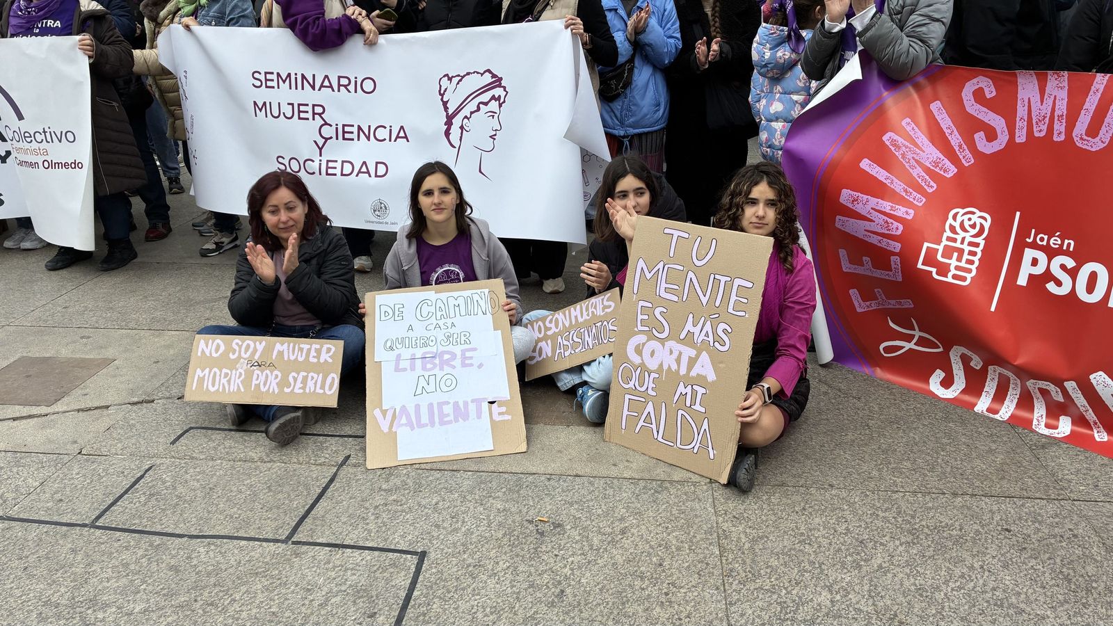 Manifestación del Día de la Mujer en Jaén.