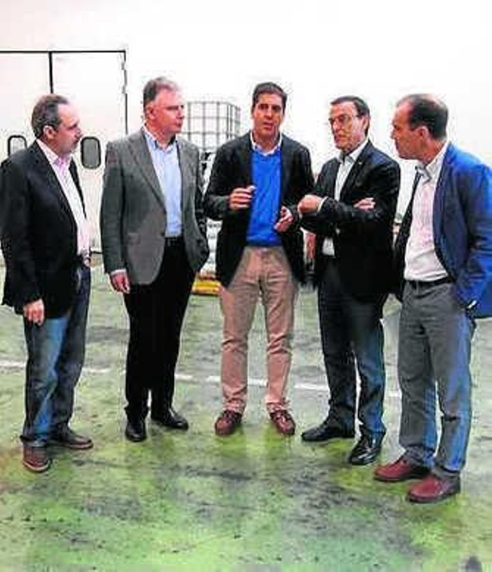 Romero en su visita a Geotexan. Romero en su visita a Geotexan.