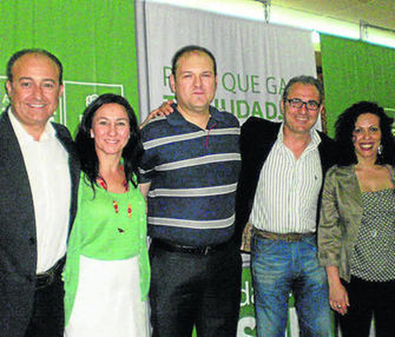 Soler y Asensio junto a los candidatos de Cuevas del Almanzora.