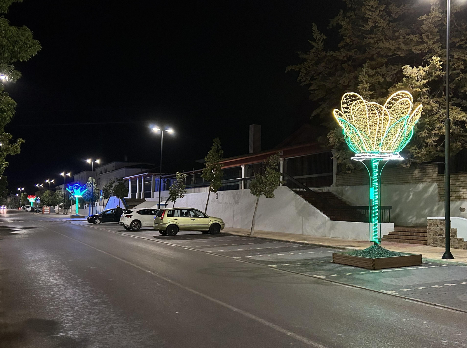 El encendido del alumbrado navideño de Peñarroya-Pueblonuevo, en imágenes