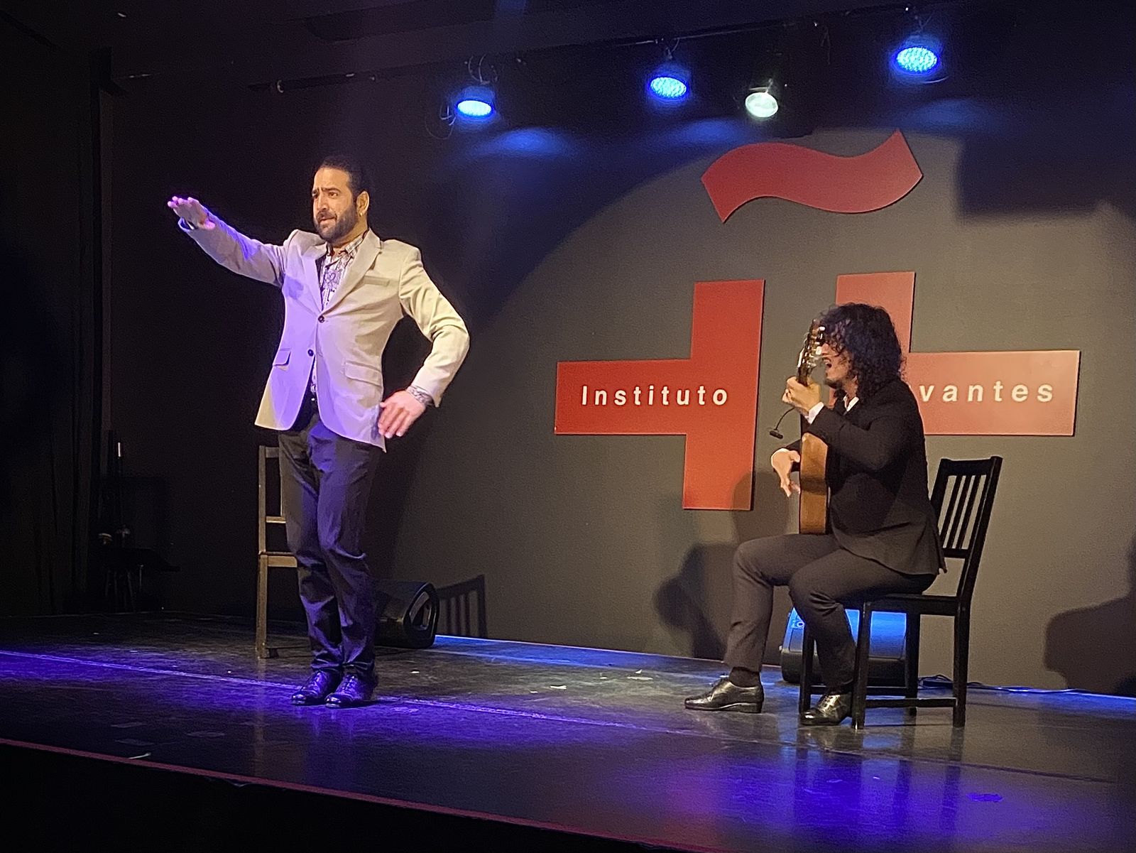 Actuación de El Choro en la presentación en Chicago del Festival Flamenco Ciudad de Huelva.