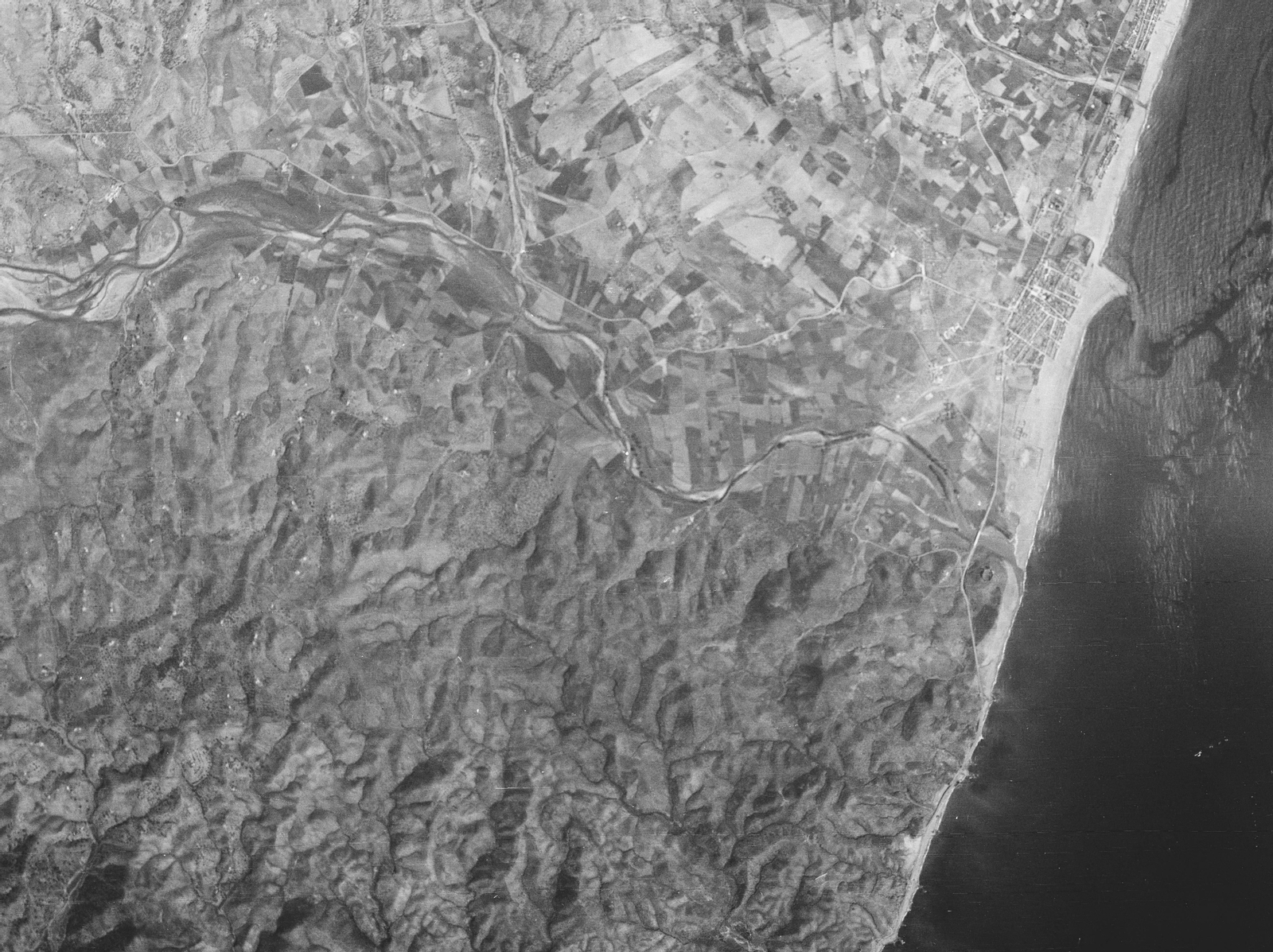 Vista aérea de Fuengirola en 1946