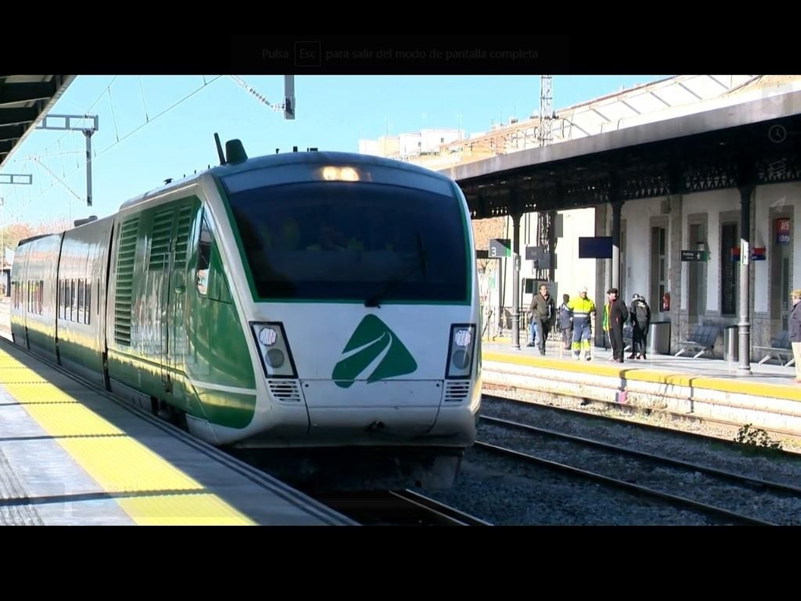 El tren laboratorio, en la estación de Andaluces.