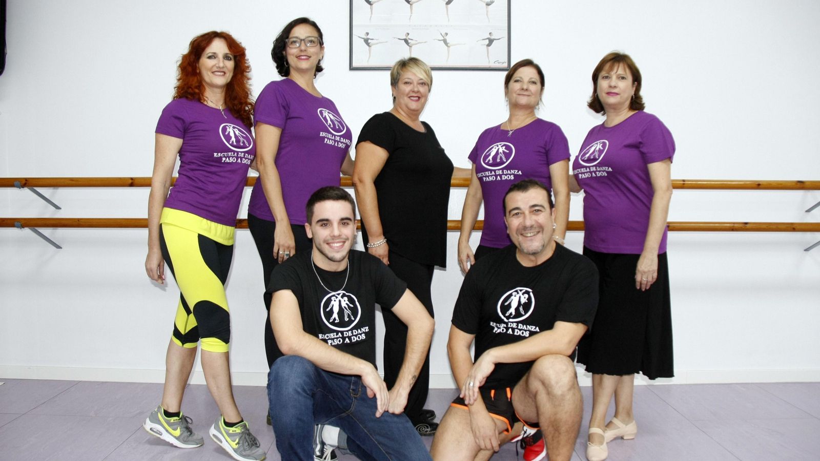 Los profesores Rocío Gutiérrez, Silvia González, Yolanda Ramírez Clotilde e Inma Batista, Yannick Gallardo y Juanjo Macías.